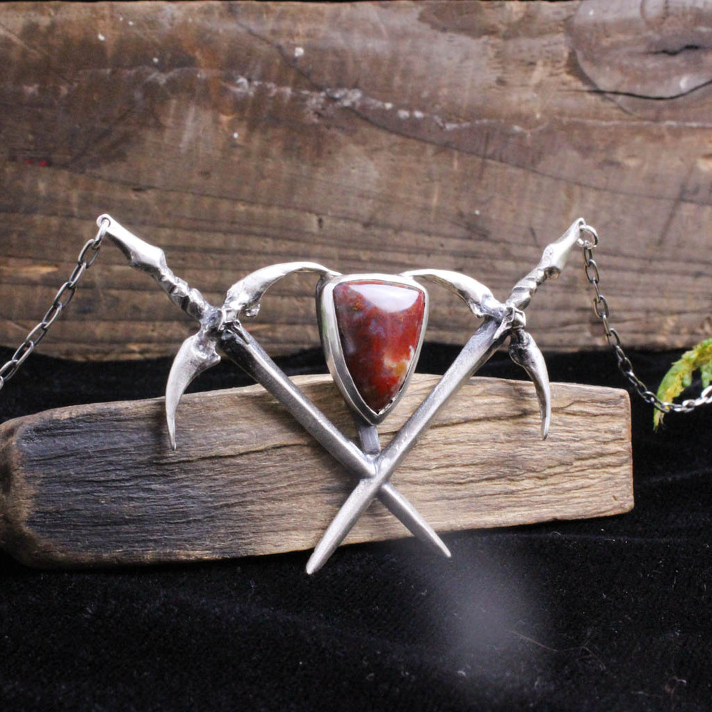 Crossed Swords Shield Choker Necklace - Acid Queen Jewelry