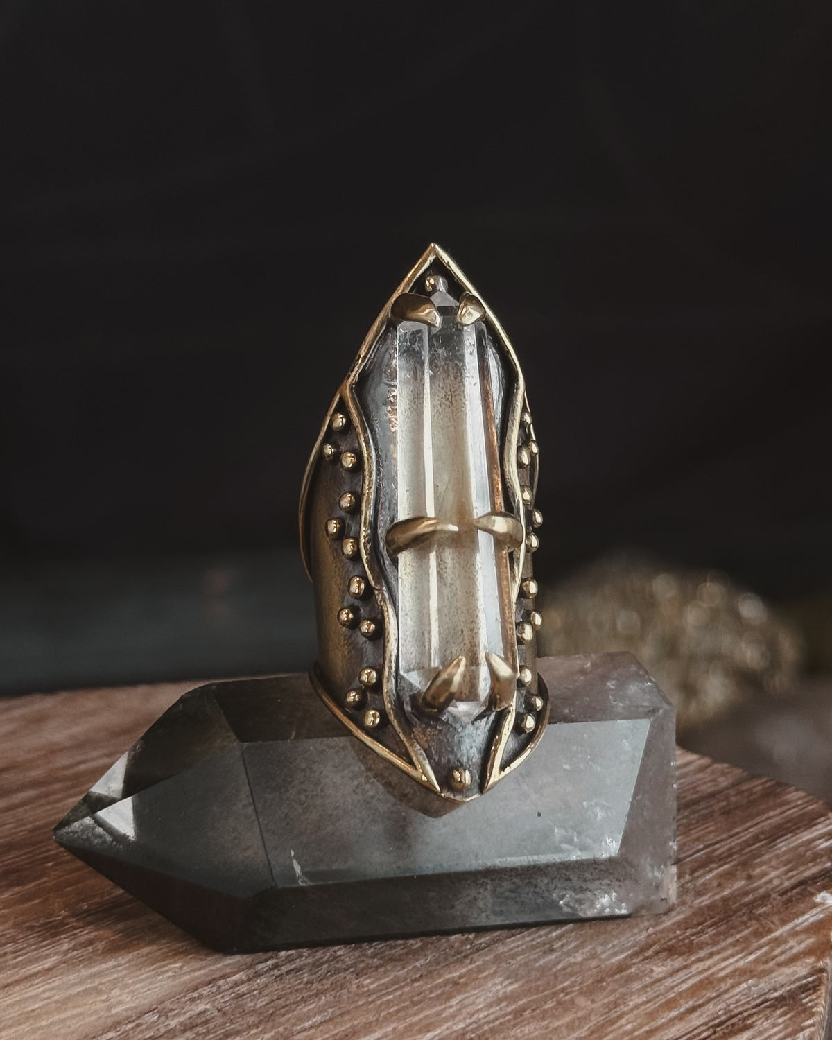 Sybil Ring // Clear Quartz - Acid Queen Jewelry