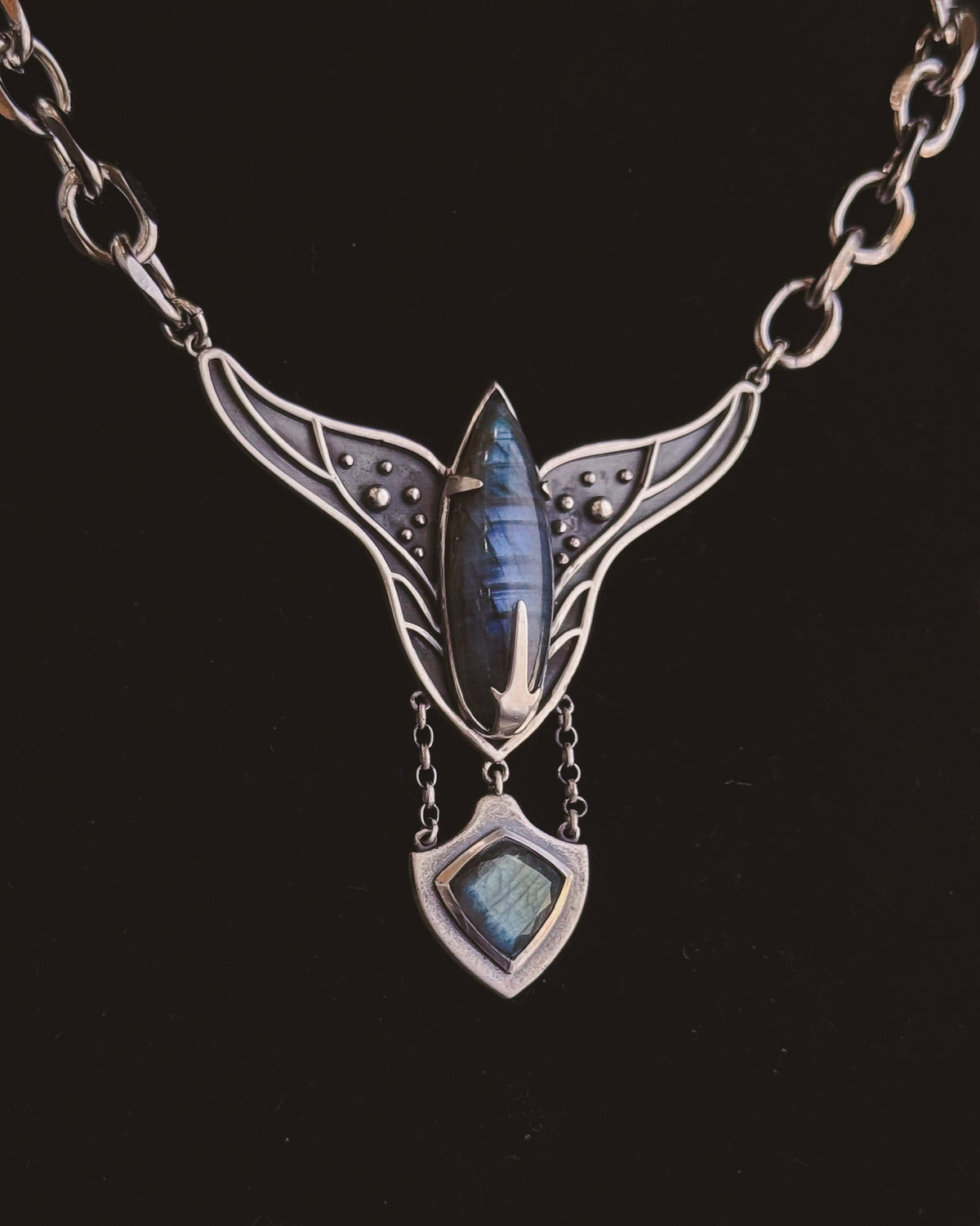 Sefira Choker Necklace | Sterling Silver + Labradorite