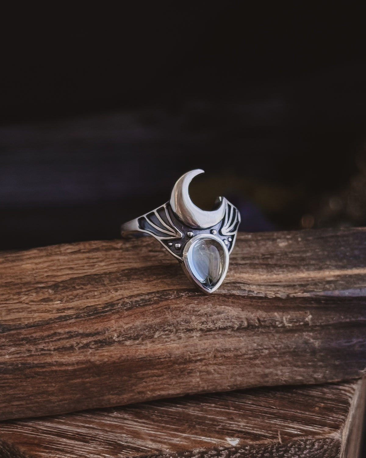 Alya Ring | Sterling Silver + Blue Topaz