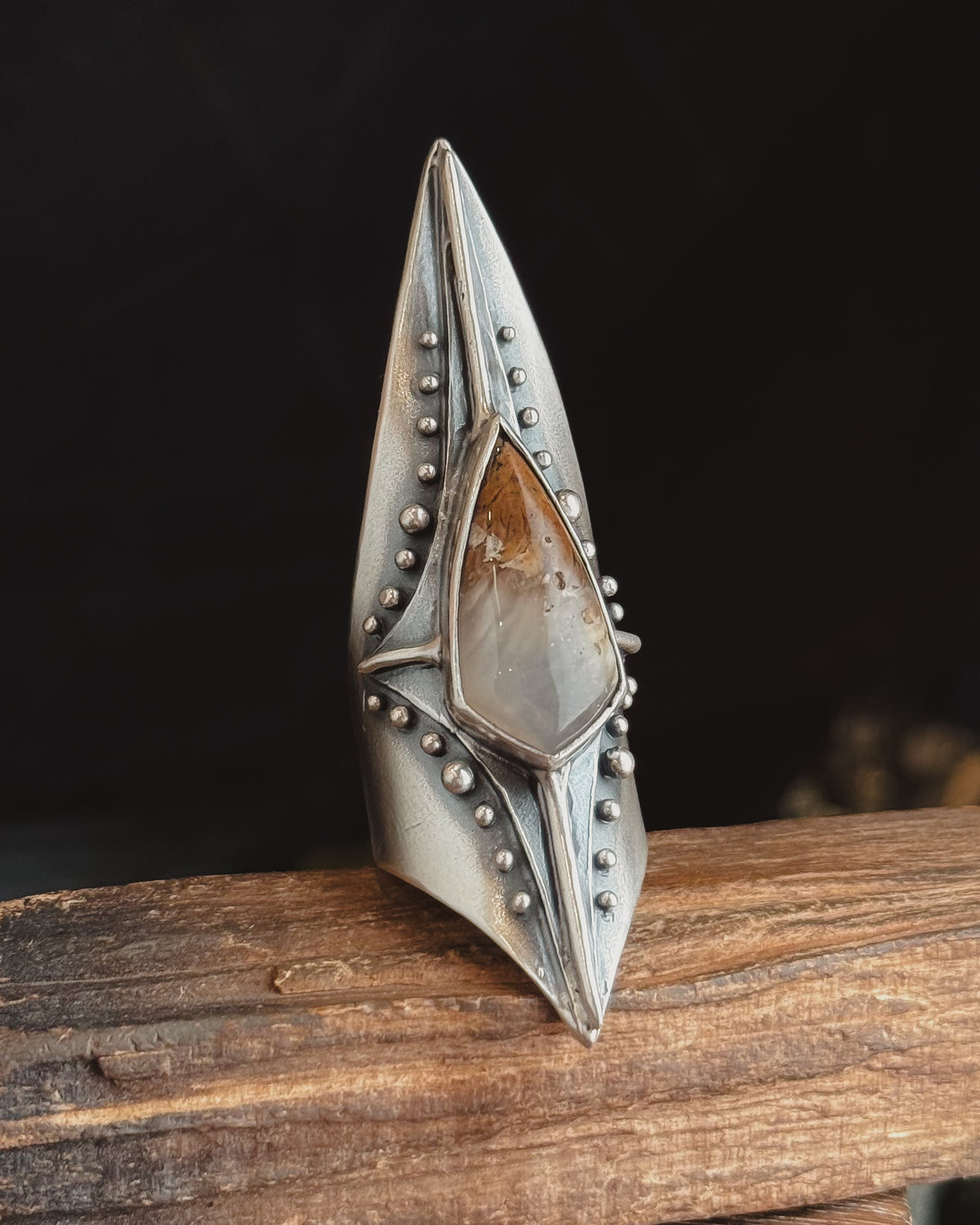 Star Cluster Statement Ring // Agate - Size 8 - Acid Queen Jewelry