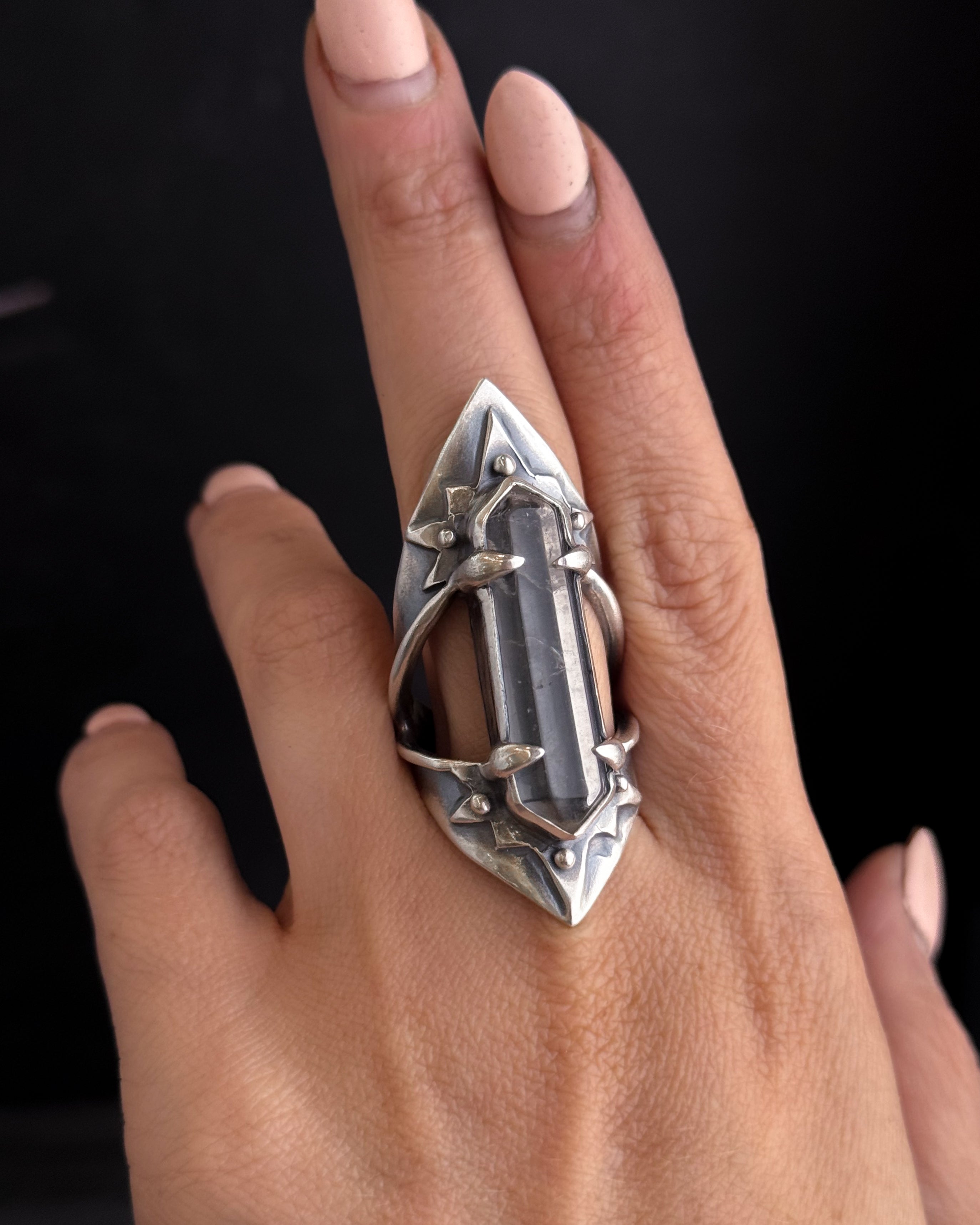 Starburst Amplifier Ring // Quartz - Size 9 - Acid Queen Jewelry