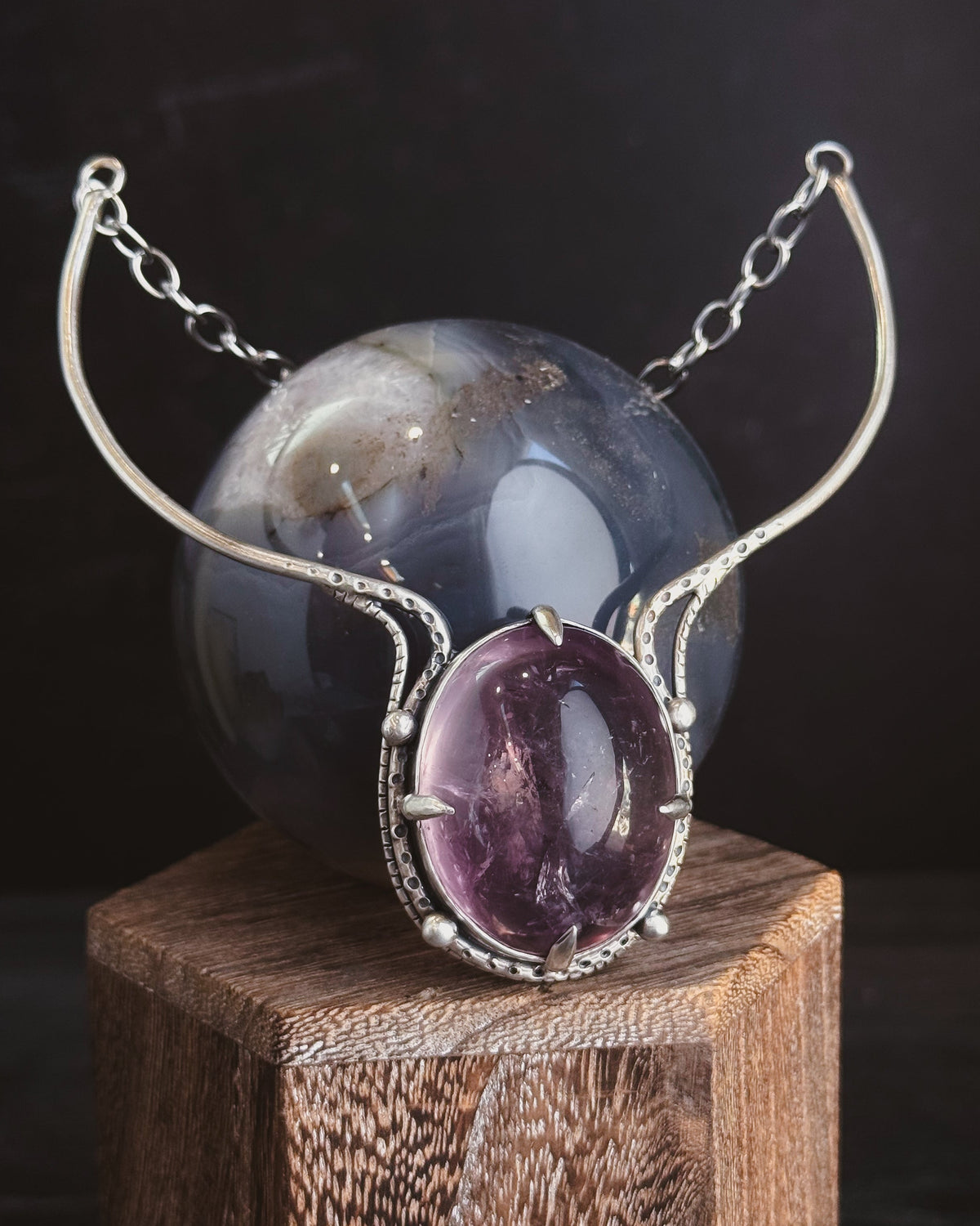 Serene Neck Cuff | Amethyst + Sterling Silver