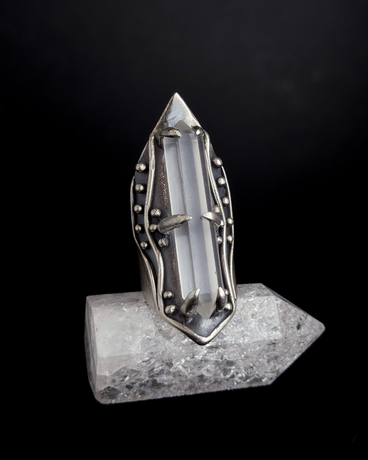 Guinevere Amplifier Ring | Quartz & Sterling Silver