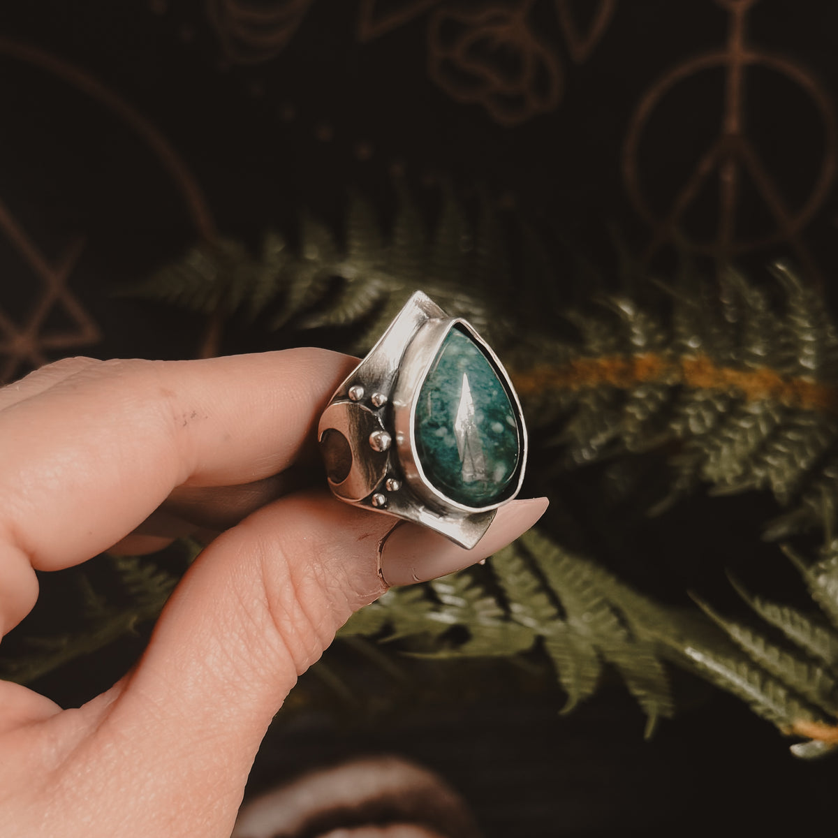 Moon Warrior Ring // Emerald