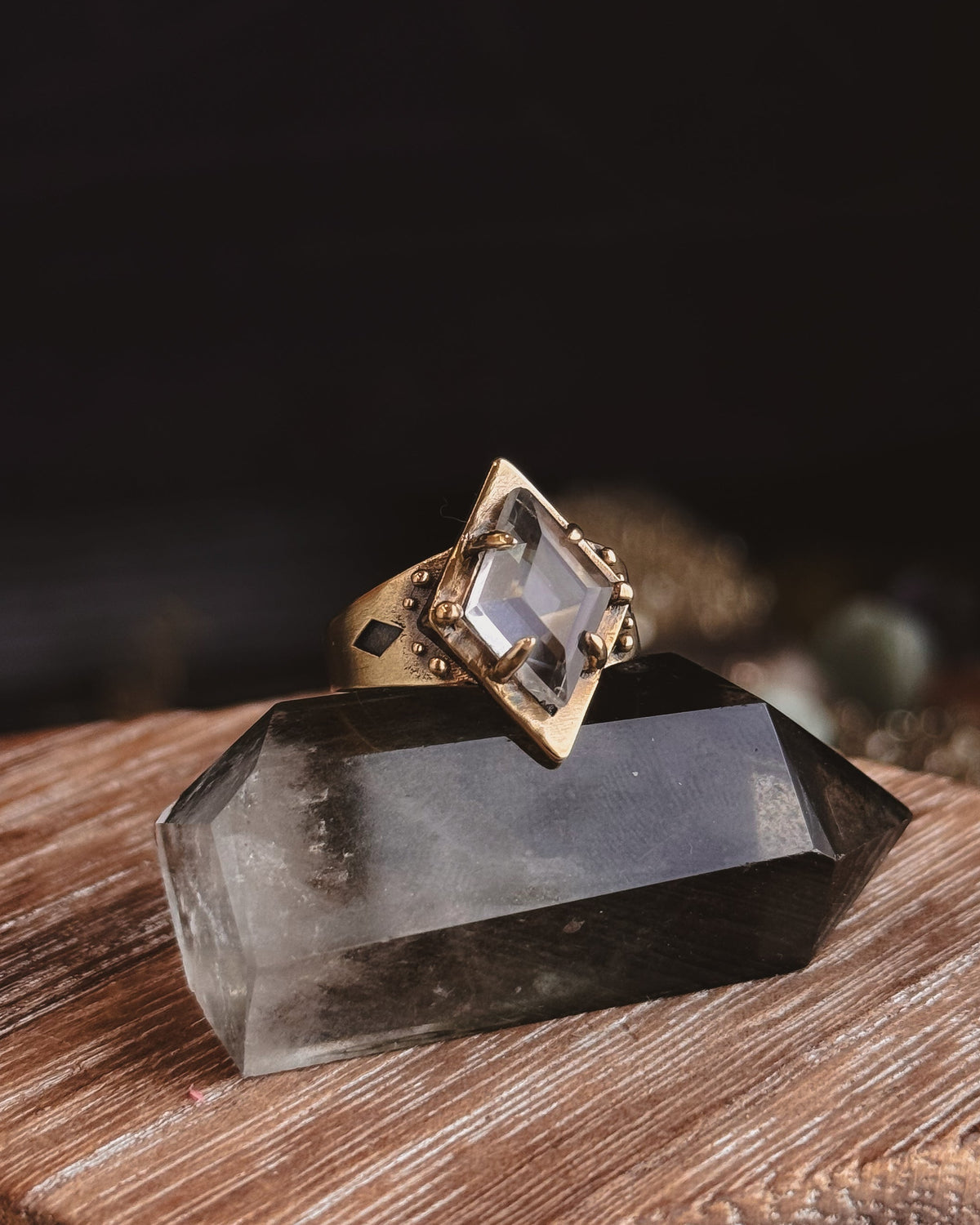 In Trance Ring // Clear Quartz - Acid Queen Jewelry