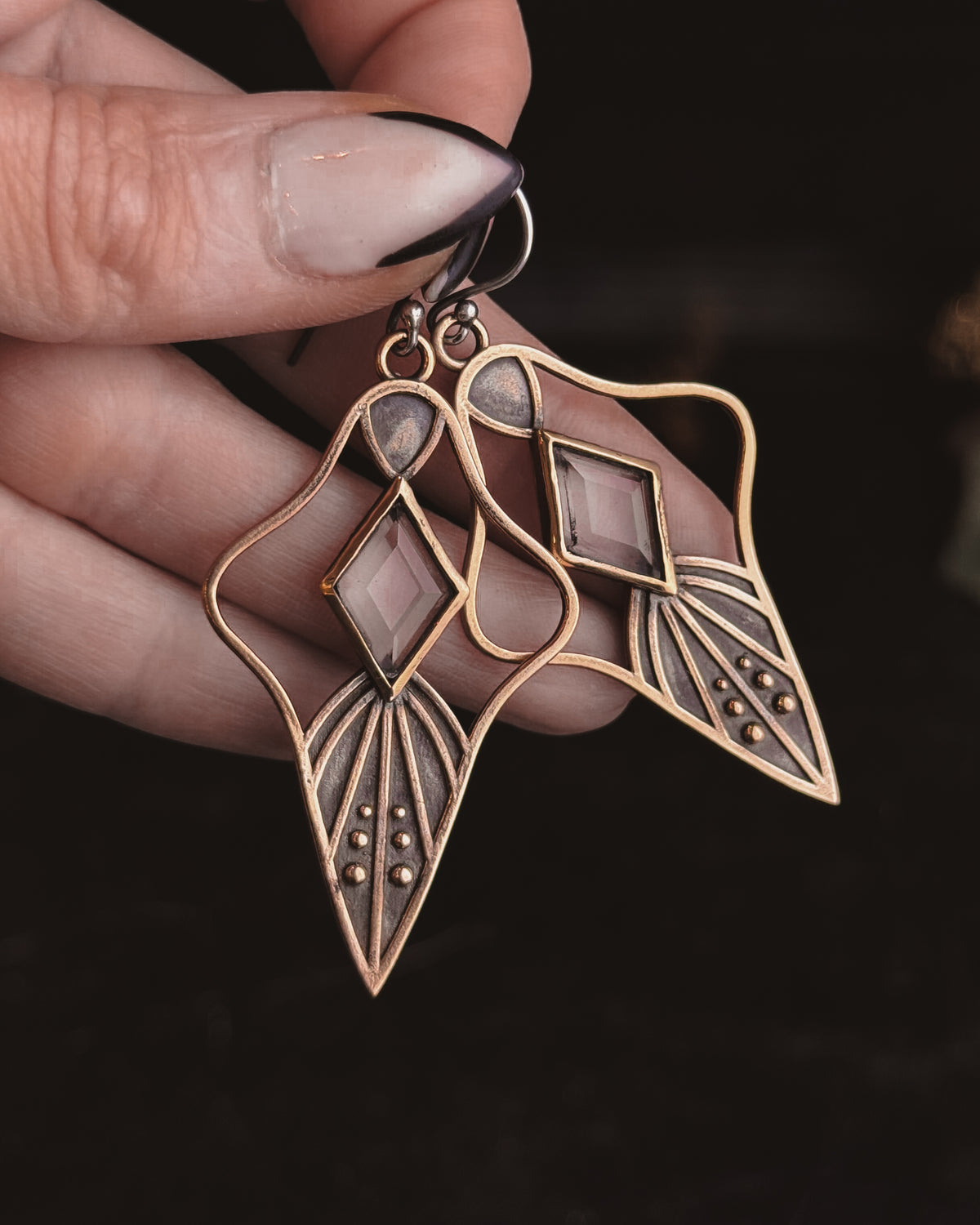 Mind's Eye Earrings // Clear Quartz - Acid Queen Jewelry