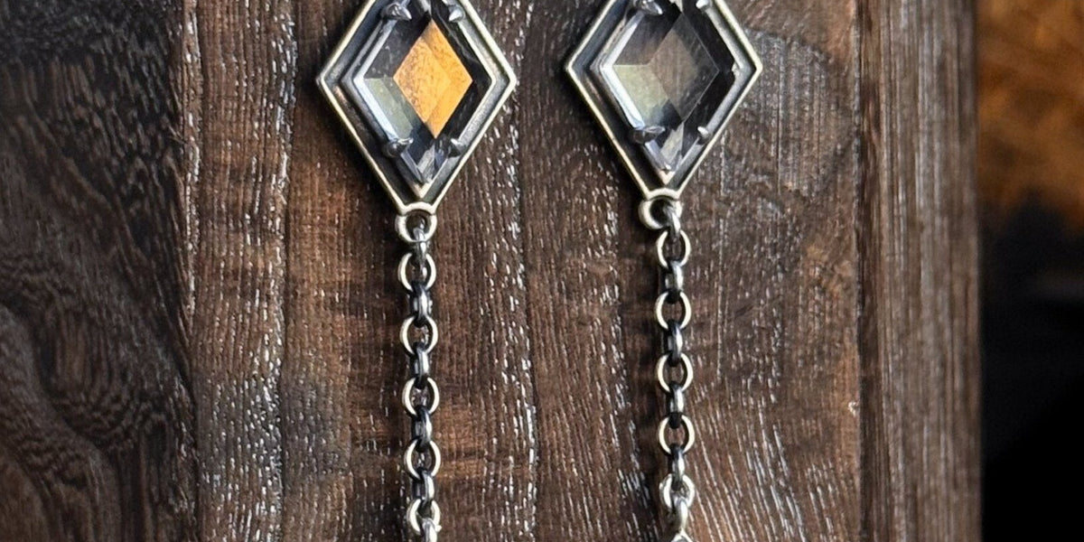 Dream Drop Earrings // Clear Quartz - Acid Queen Jewelry