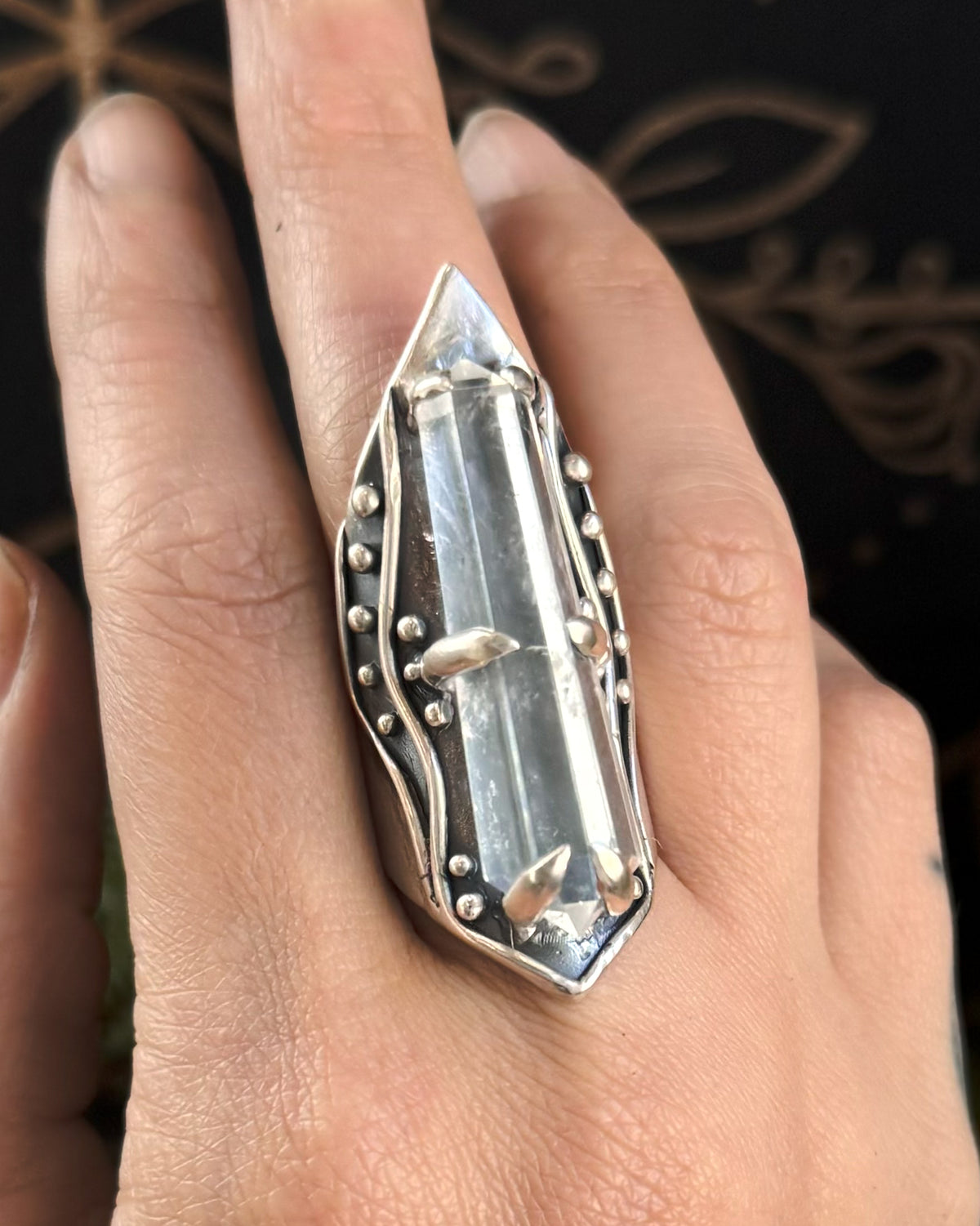 Guinevere Amplifier Ring // Quartz - Acid Queen Jewelry