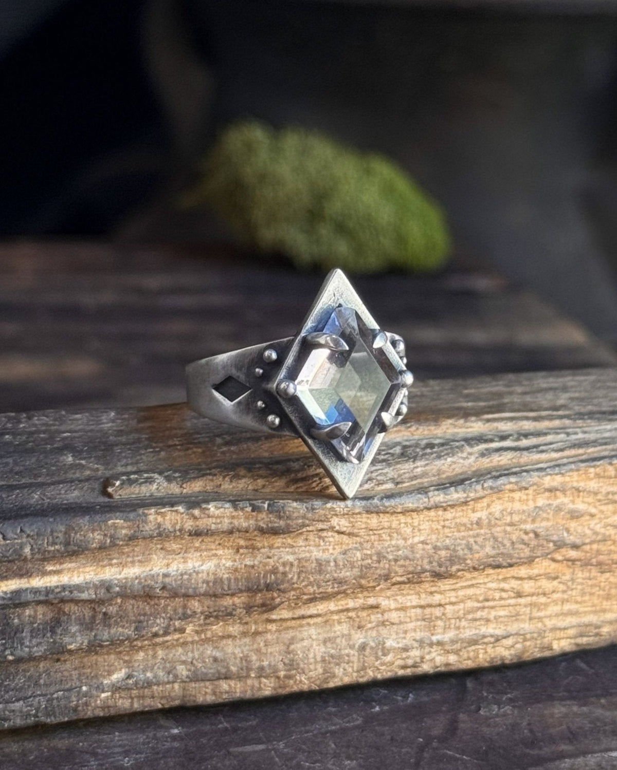 In Trance Ring // Faceted Clear Quartz - Acid Queen Jewelry