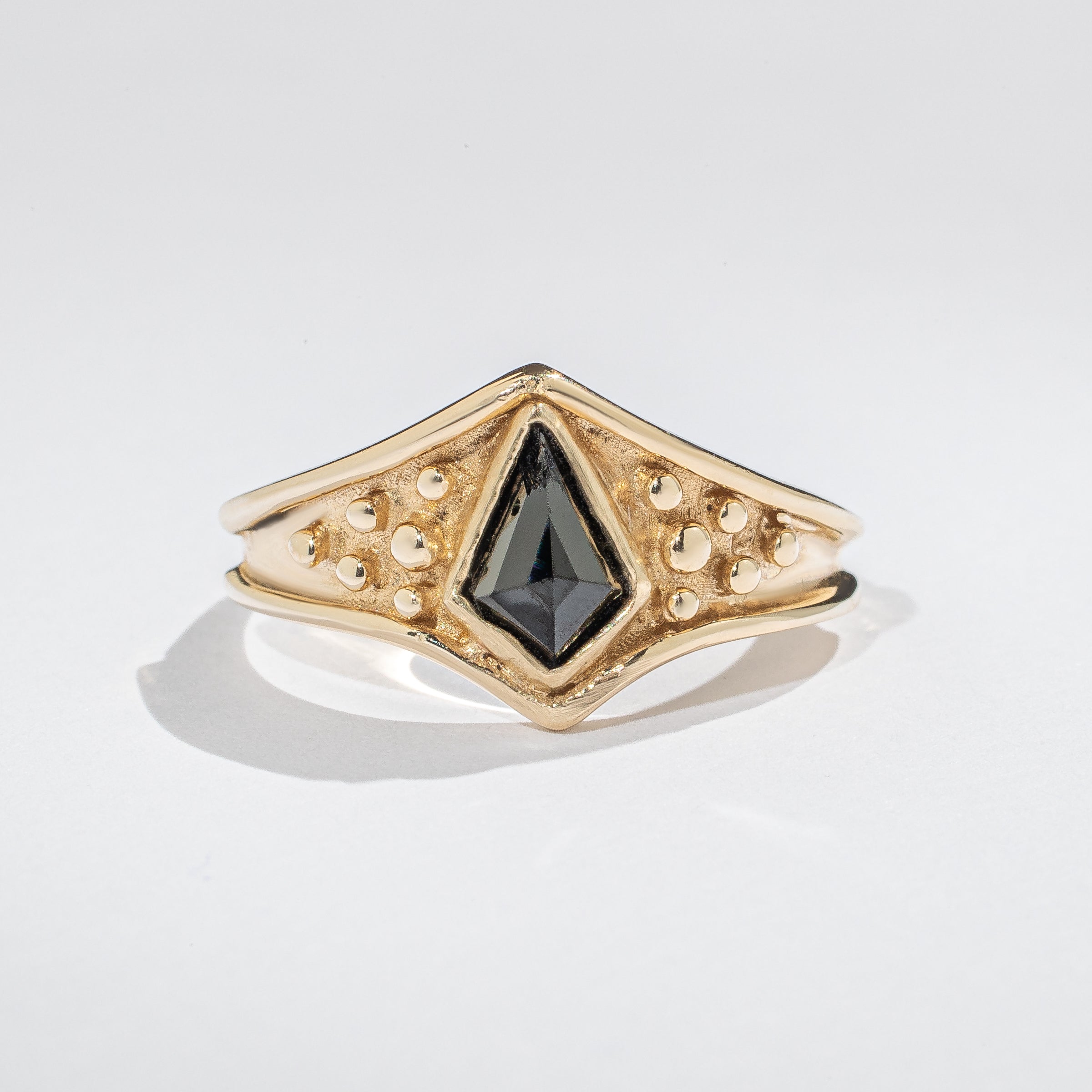 Brigid Ring - Black Spinel - 14K Gold - Acid Queen Jewelry
