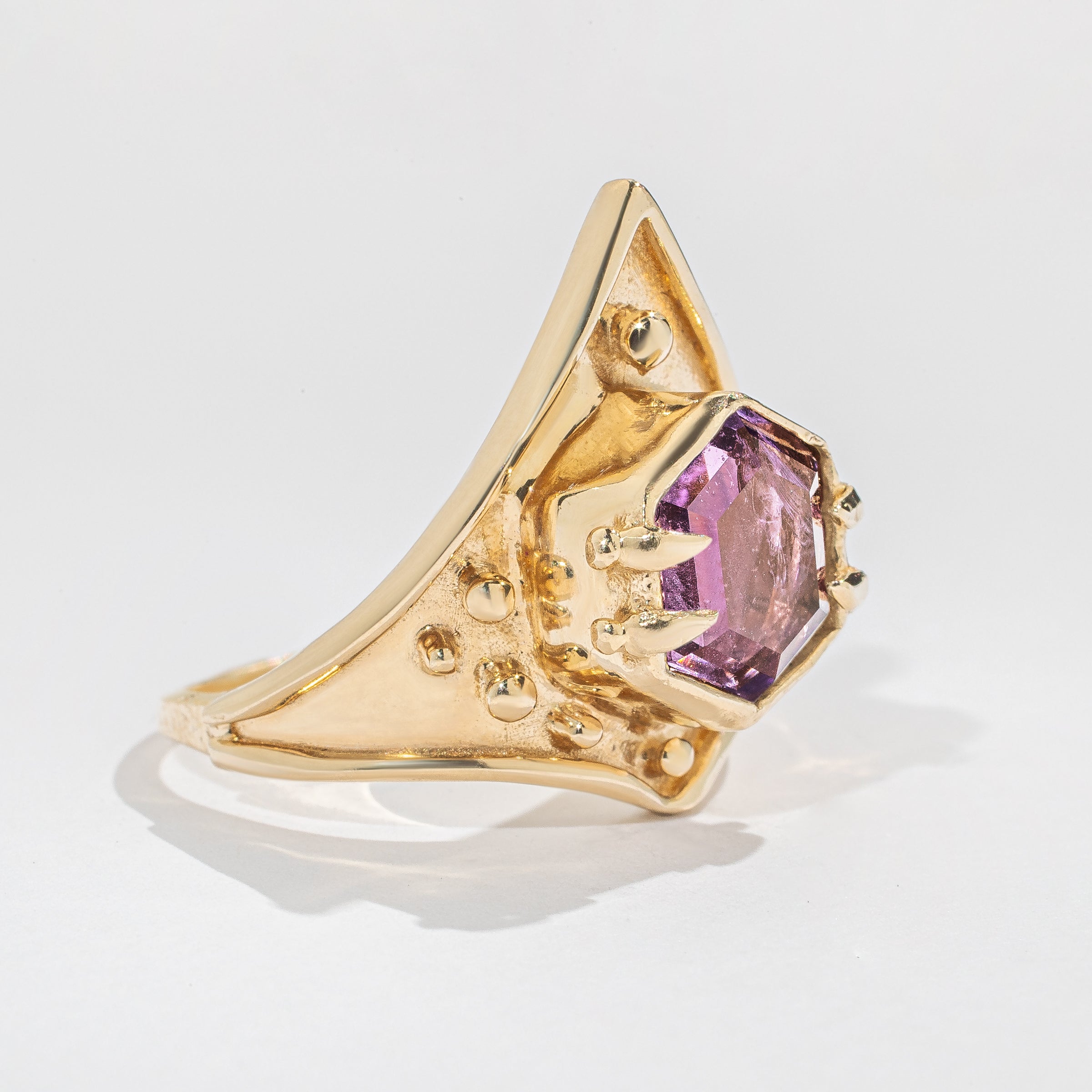 Shakti Ring - Amethyst - 14K Gold - Acid Queen Jewelry