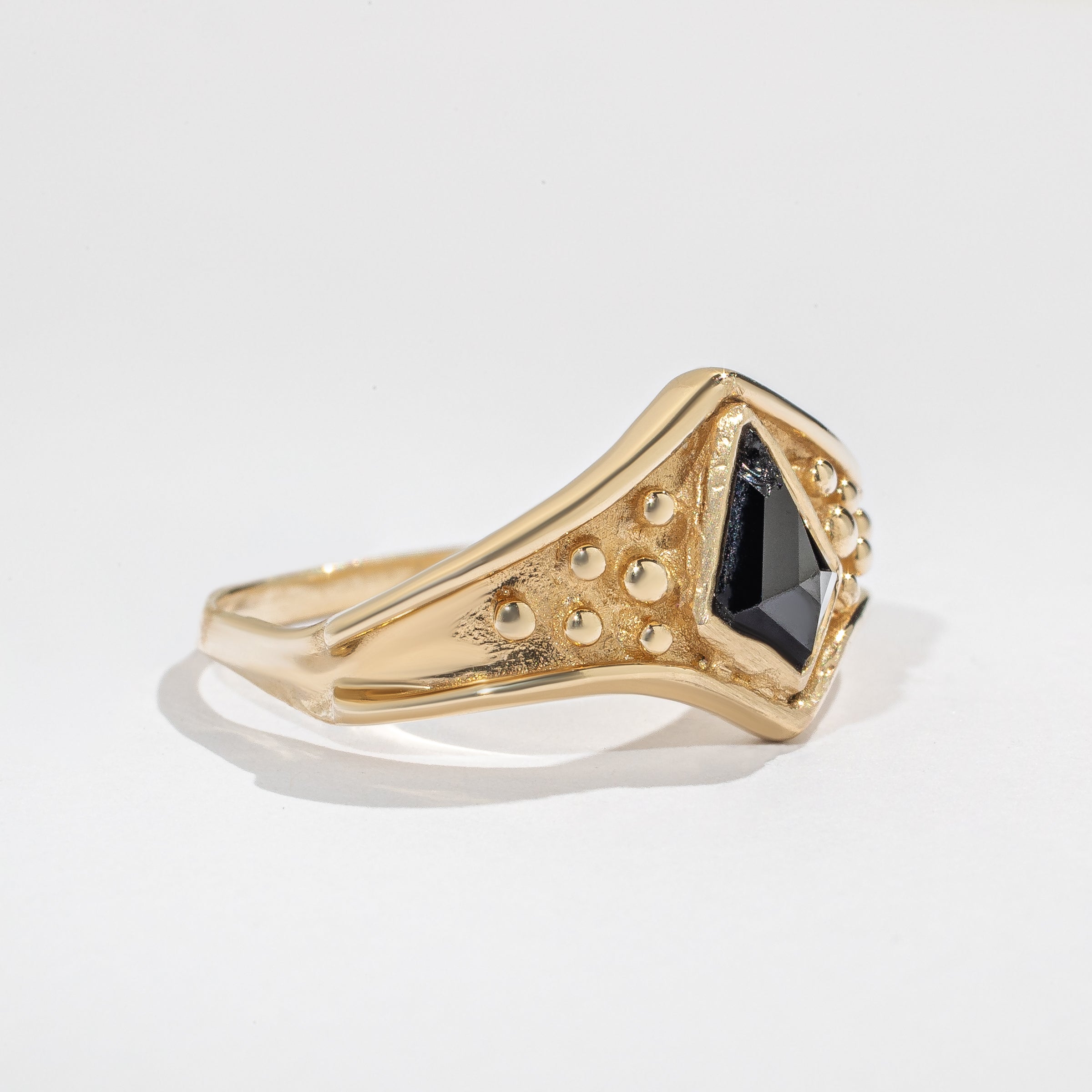 Brigid Ring - Black Spinel - 14K Gold - Acid Queen Jewelry