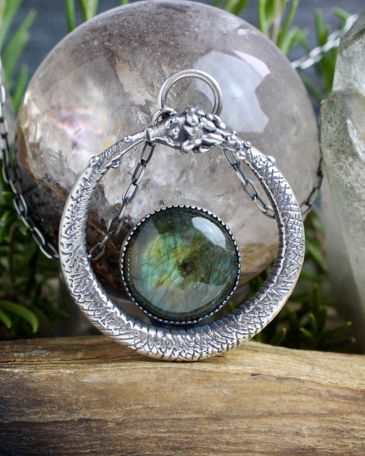 Serpent Queen Pendant // Labradorite - Acid Queen Jewelry