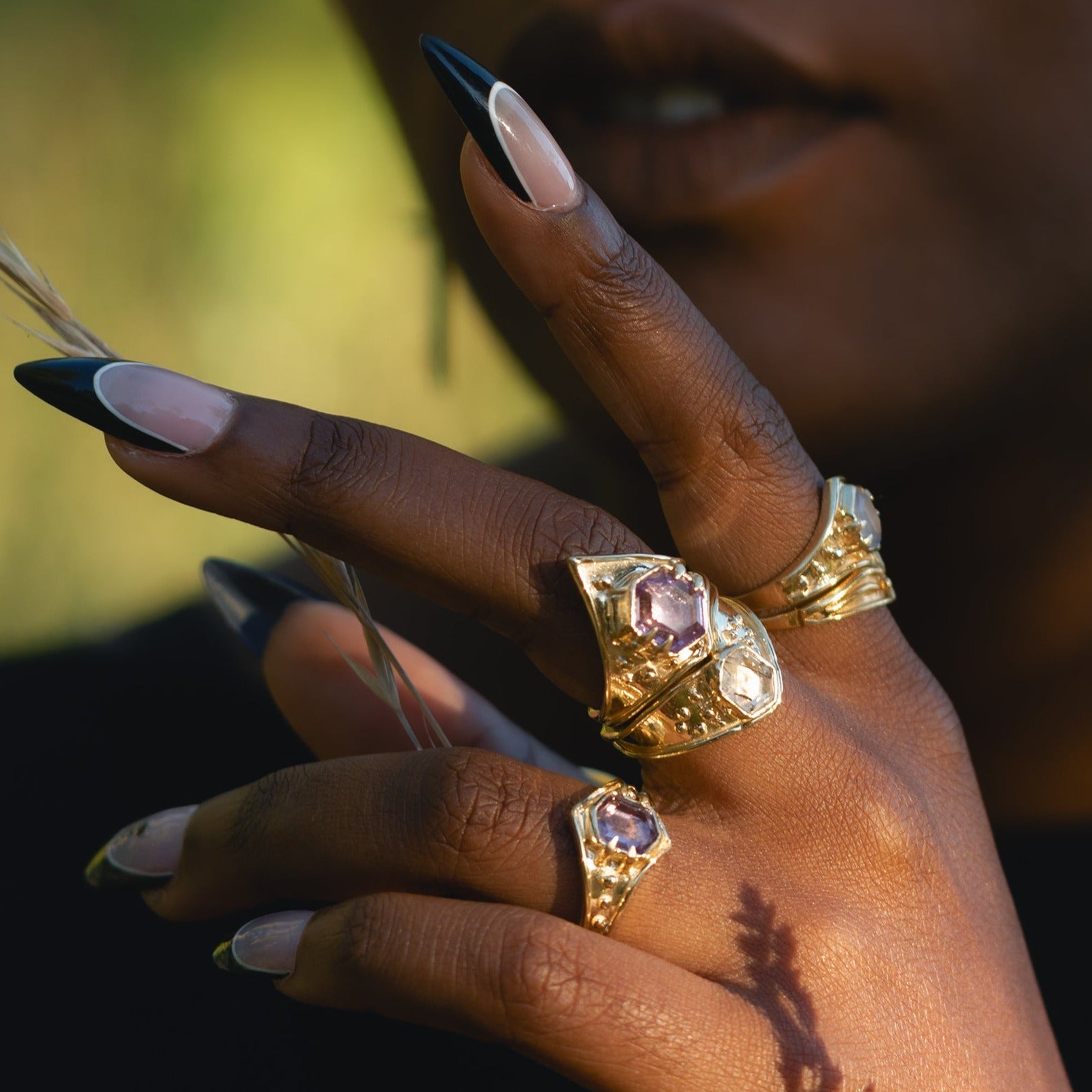 Isis Ring -Amethyst - 14K Gold - Acid Queen Jewelry
