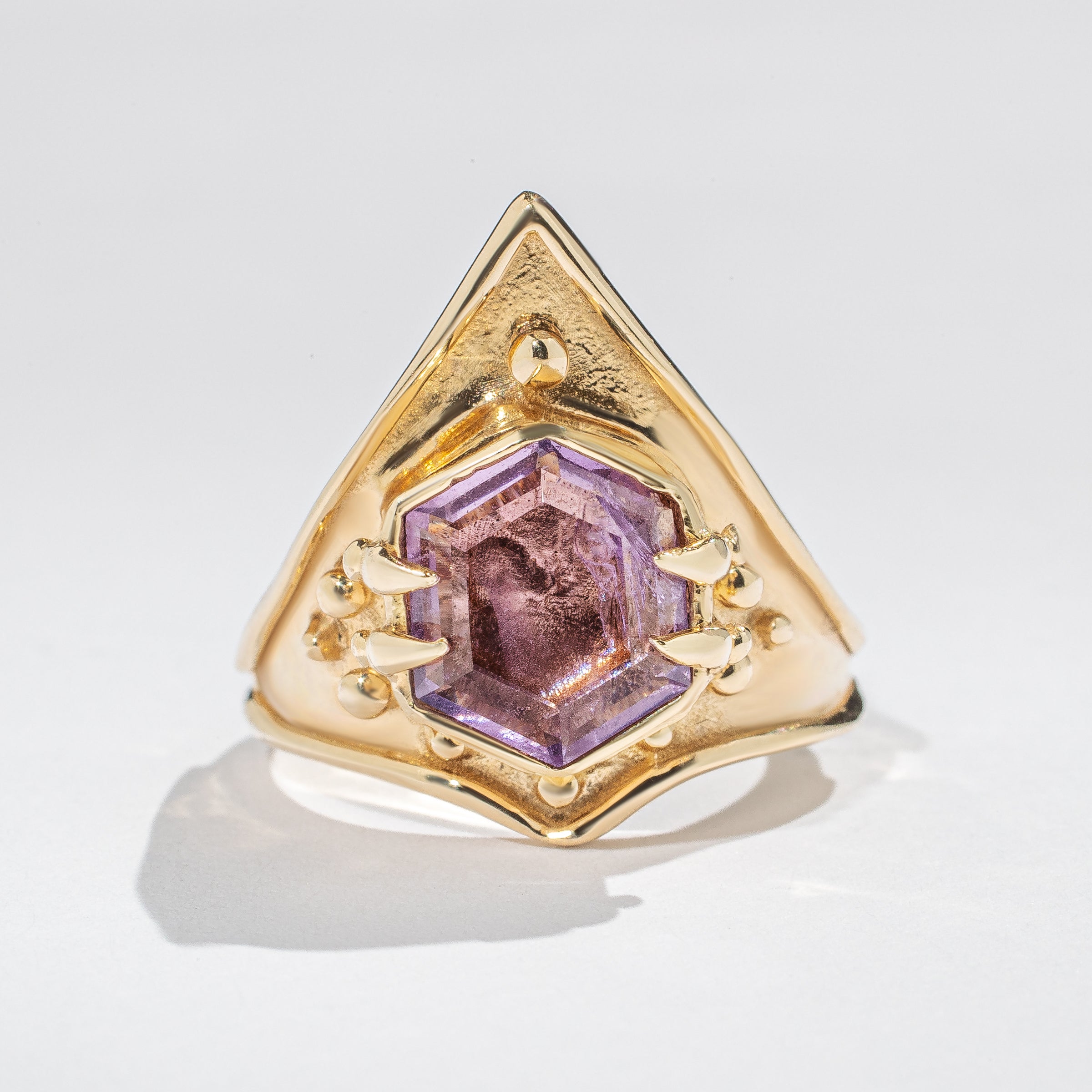 Shakti Ring - Amethyst - 14K Gold - Acid Queen Jewelry