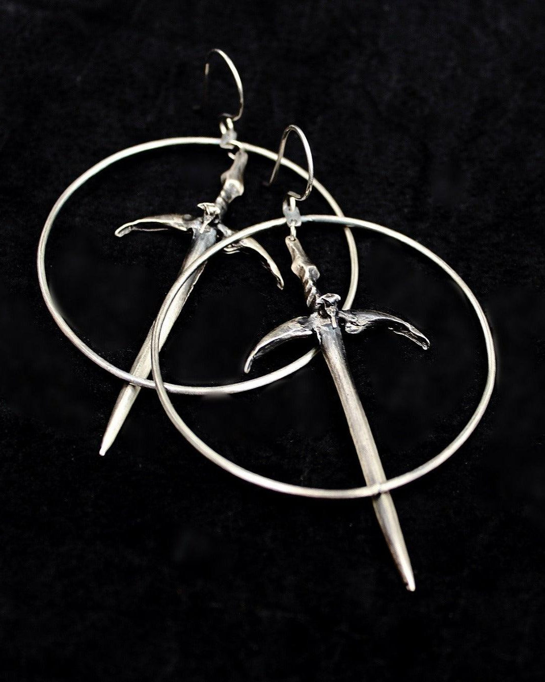 Sorcerer Sword Hoops - Acid Queen Jewelry