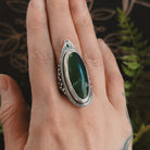 Trails Shield Ring // Jade - Size 9.5 - Acid Queen Jewelry