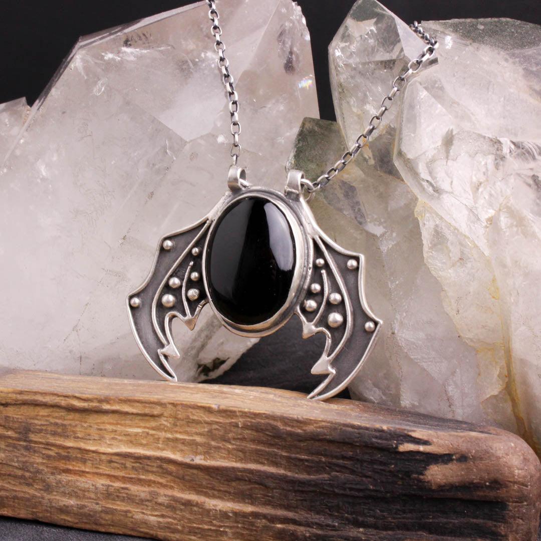 Winged Prophetess // Black Onyx - Acid Queen Jewelry