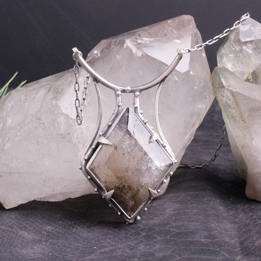 Crystal of Truth Necklace- Inclusion Quartz - Acid Queen Jewelry