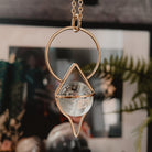 Crystal Ball Pendulum Necklace Bronze // Quartz - Acid Queen Jewelry