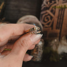 The Queen's Ring Bronze - Herkimer Diamond Quartz - Acid Queen Jewelry