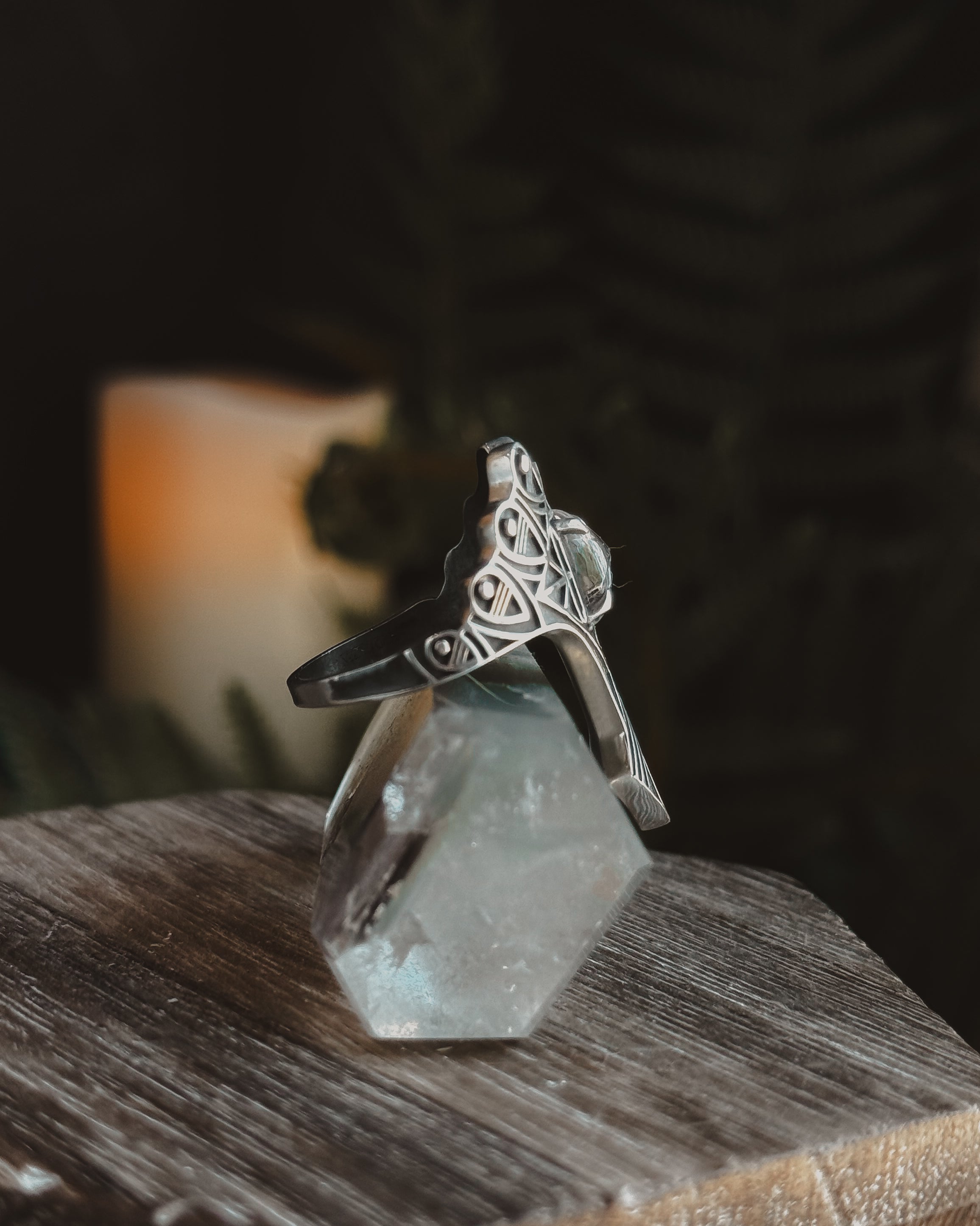 Armored Portal Ring- Quartz – Acid Queen Jewelry