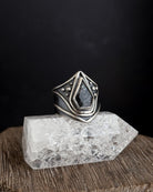 Protected Power Ring // Tourmalated Quartz - Size 5.5 - Acid Queen Jewelry