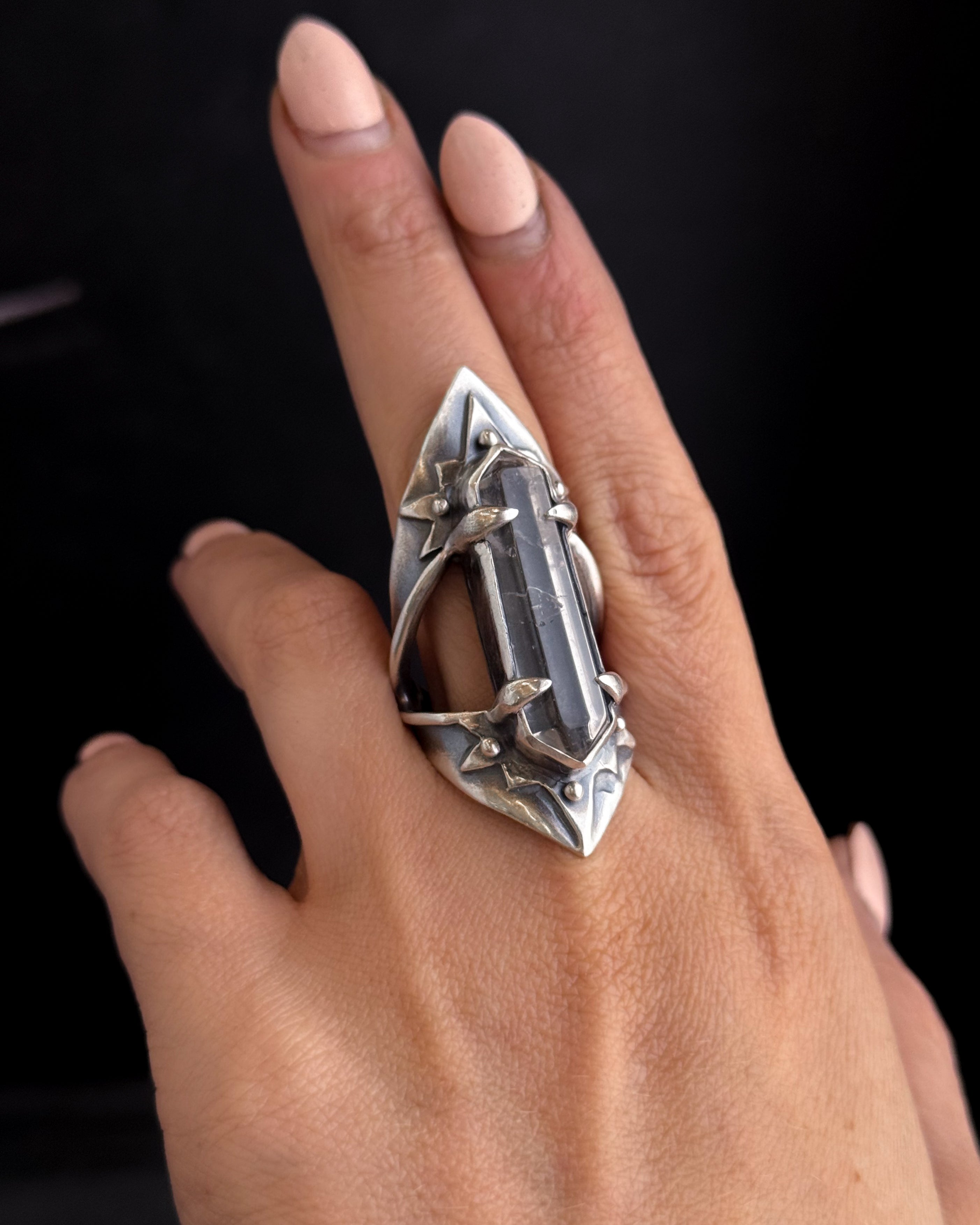 Starburst Amplifier Ring // Quartz - Size 9 - Acid Queen Jewelry