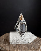 Solar Protection Ring // Citrine + Tourmalated Quartz - Size 10 - Acid Queen Jewelry