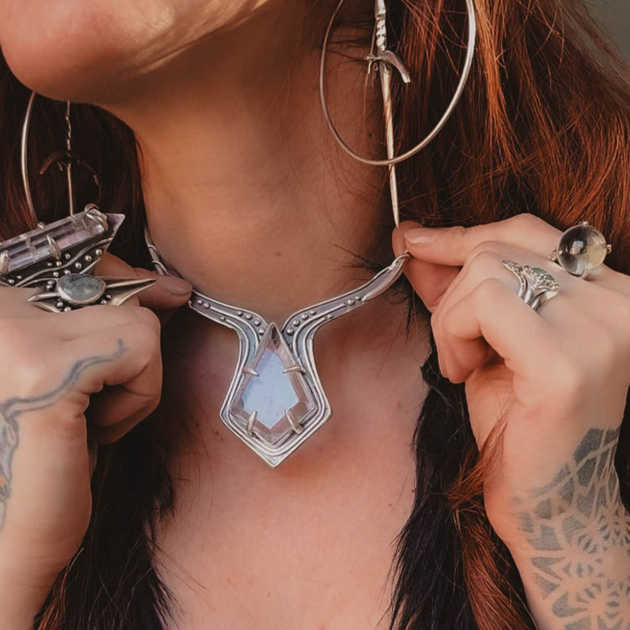 Ripley Neck Cuff - Quartz - Acid Queen Jewelry