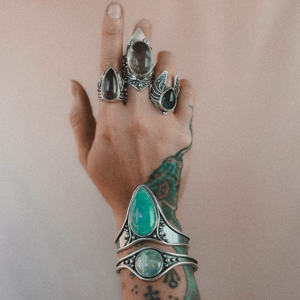 Maiden Stacker Cuff Bracelet // Quartz - Acid Queen Jewelry