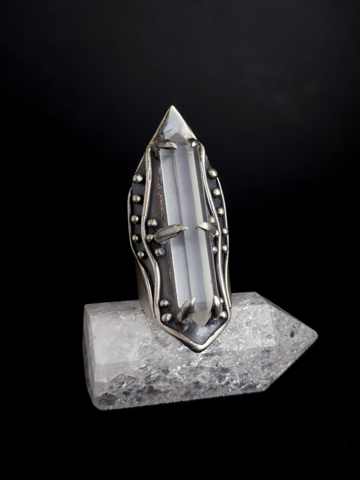 Guinevere Amplifier Ring | Quartz & Sterling Silver