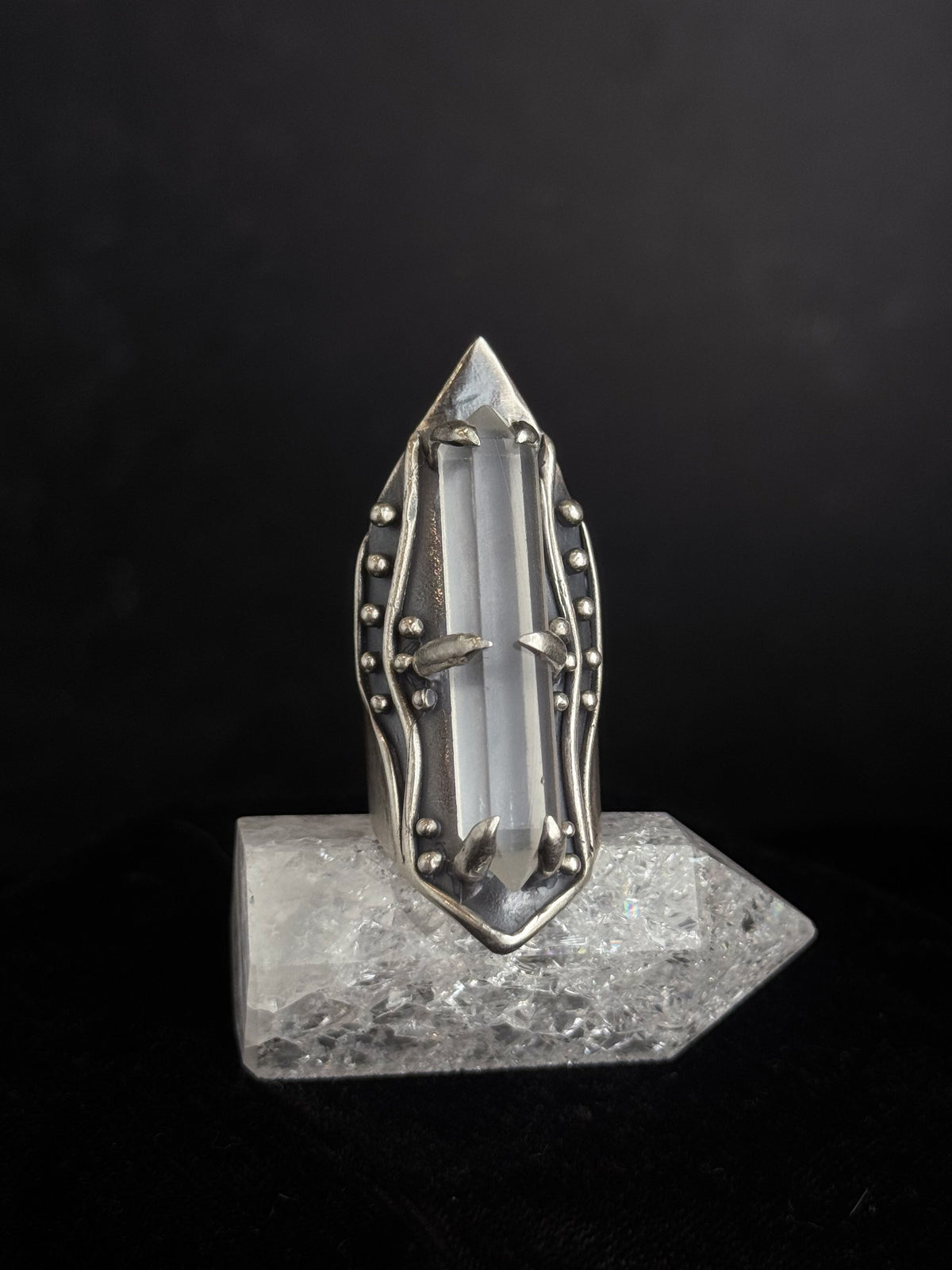 Guinevere Amplifier Ring | Quartz & Sterling Silver