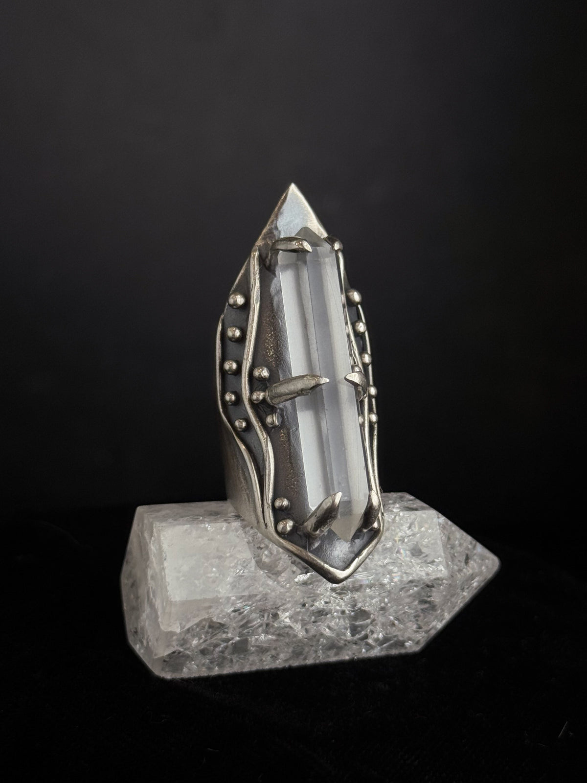 Guinevere Amplifier Ring | Quartz & Sterling Silver