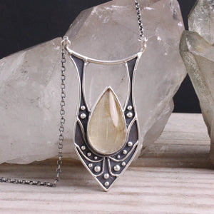 Geminian Necklace // Rutilated Quartz
