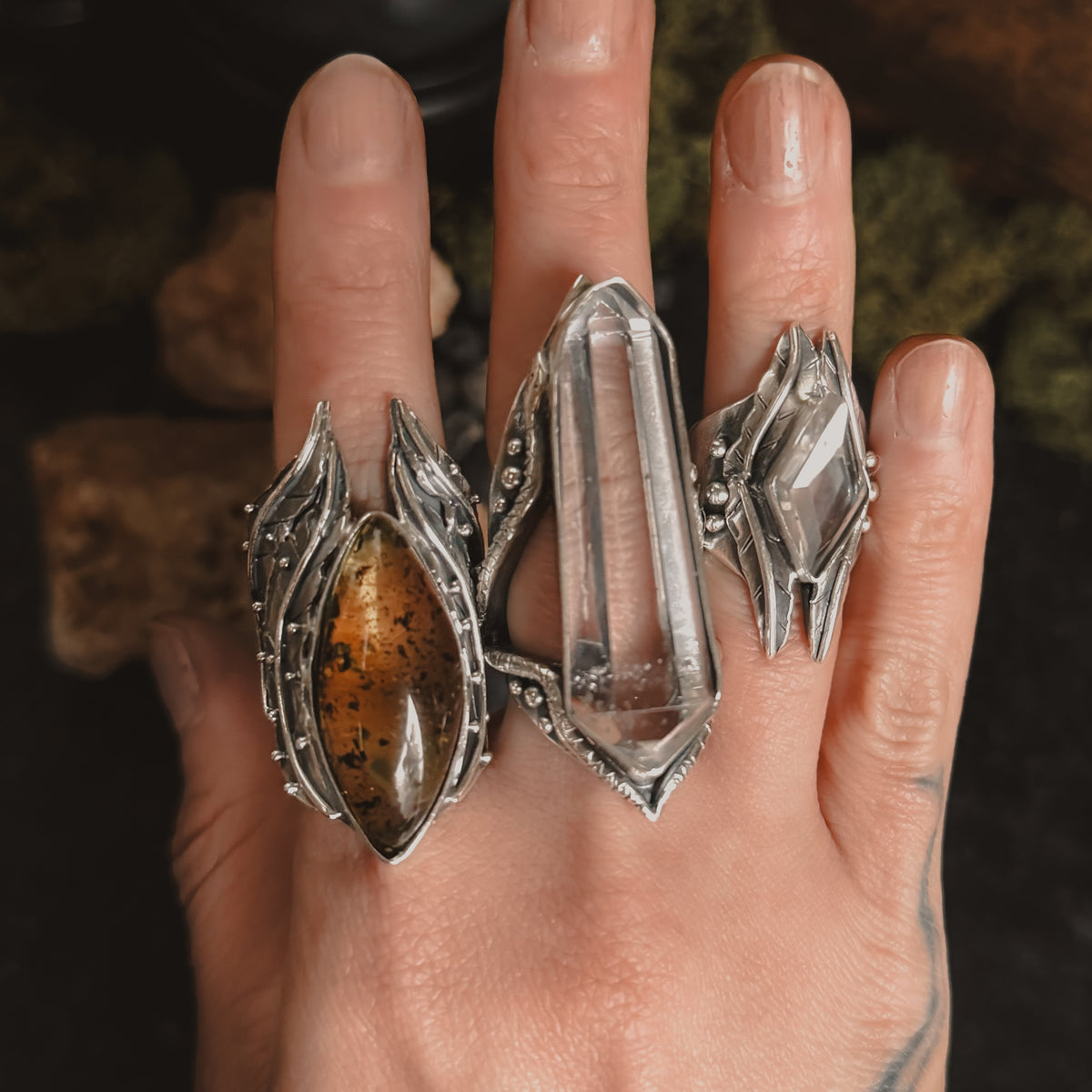 Serpent Amplifier Ring // Quartz