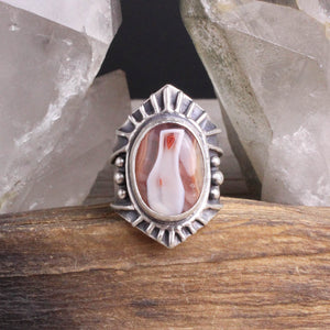 Size 8 // Agate - Warrior Ring