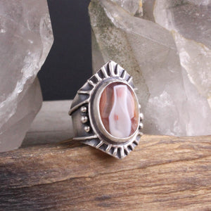 Size 8 // Agate - Warrior Ring