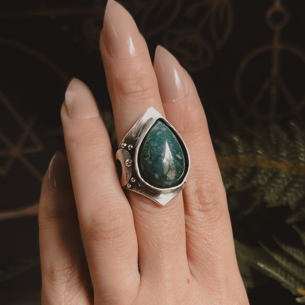 Moon Warrior Ring // Emerald