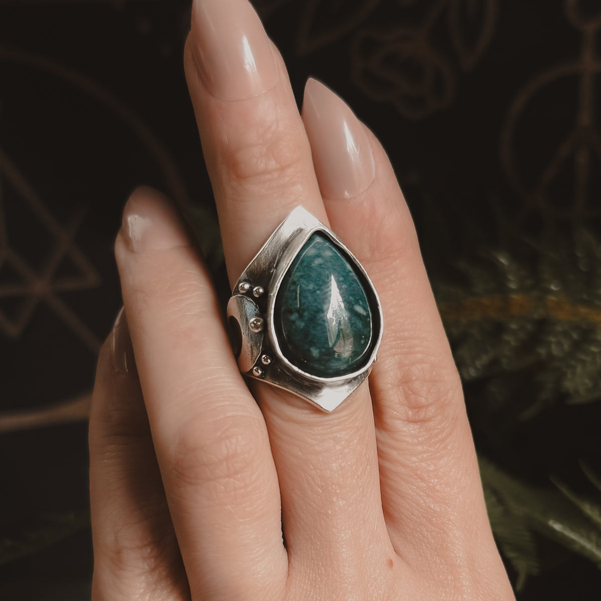 Moon Warrior Ring // Emerald