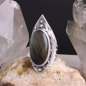 Size 9.5 // Labradorite - Warrior Rosemary Ring