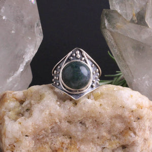 Draco Ring  // Moss Agate