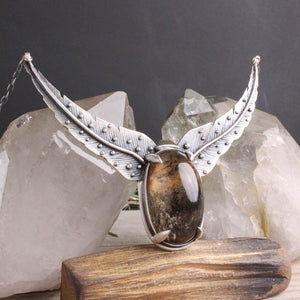 Winged Neck Cuff // Lodolite (Garden Quartz)