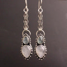 Morgana Dangle Earrings // Aquamarine + Rainbow Moonstone - Acid Queen Jewelry