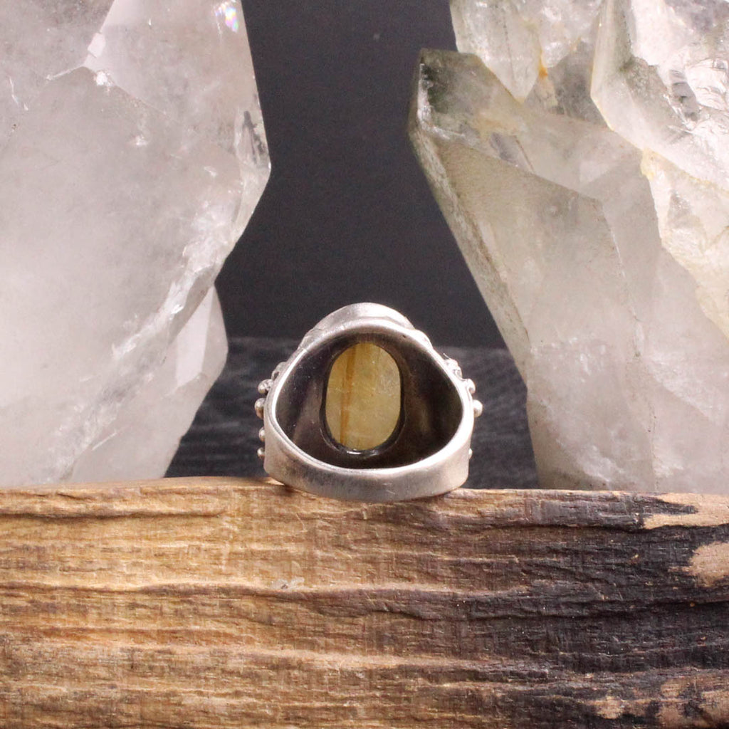 Eluned Ring // Rutilated Quartz - Acid Queen Jewelry