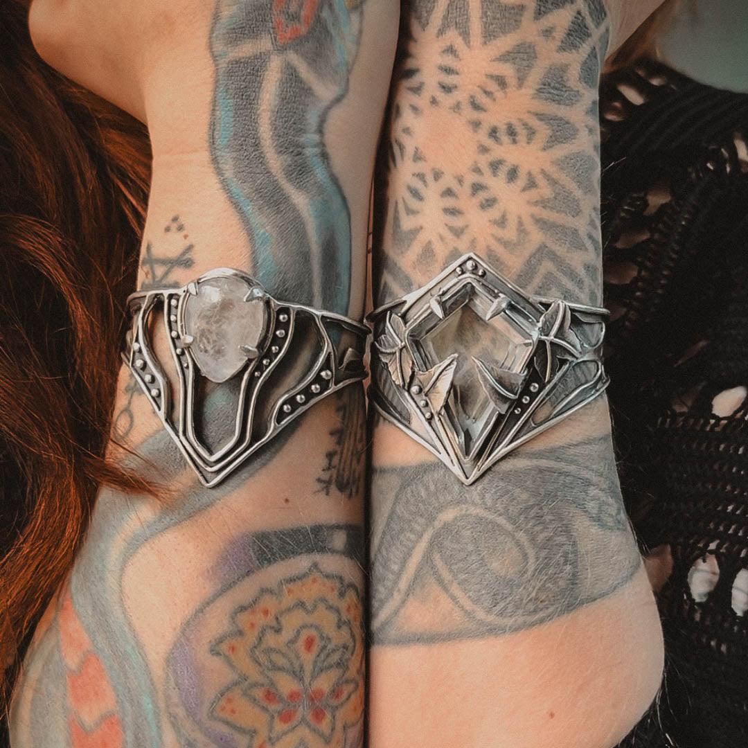 Nimue Cuff Bracelet // Quartz - Acid Queen Jewelry