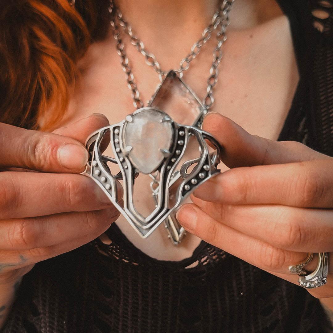 Nimue Cuff Bracelet // Quartz - Acid Queen Jewelry