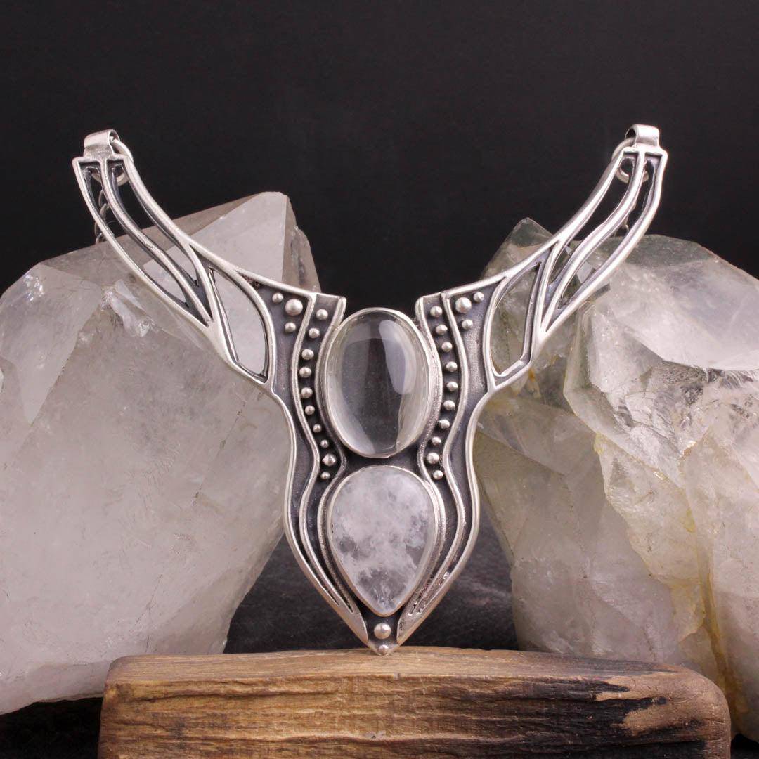 Nimue Cuff Necklace // Quartz - Acid Queen Jewelry