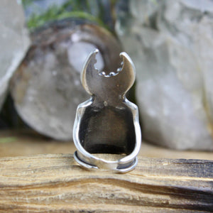 Warrior Moon Ring // Prehnite - Size 8 - Acid Queen Jewelry